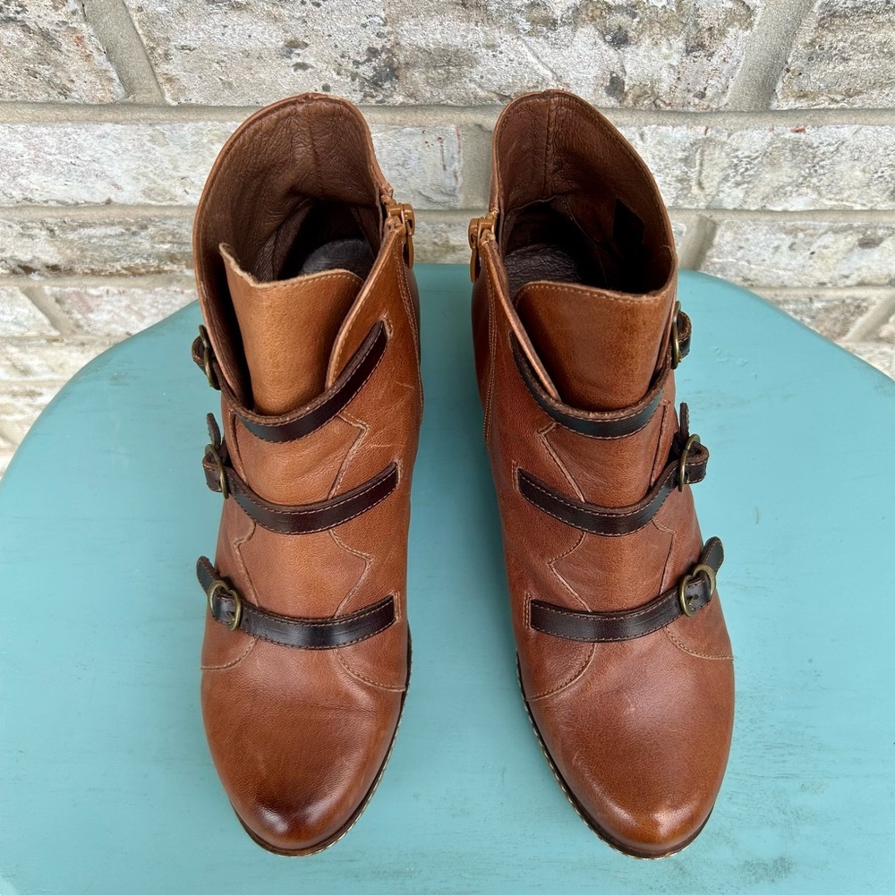 Eric Michael Brown Leather Booties - image 2